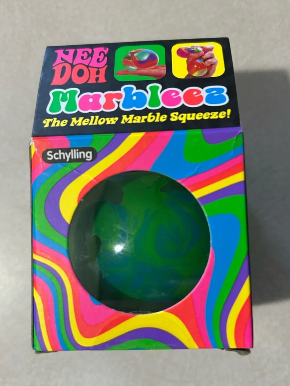 Trendy Brand New NeeDoh Marbleez Mellow Marble Squeeze - Green & Blue🔥 - Picture 3 of 5